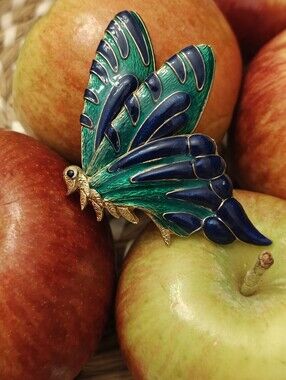 RARE Signed CINER Butterfly Brooch